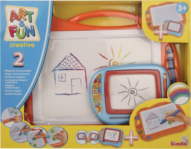 SIMBA A & F Twin Pack Drawing Boards In Ornange Color For Kids