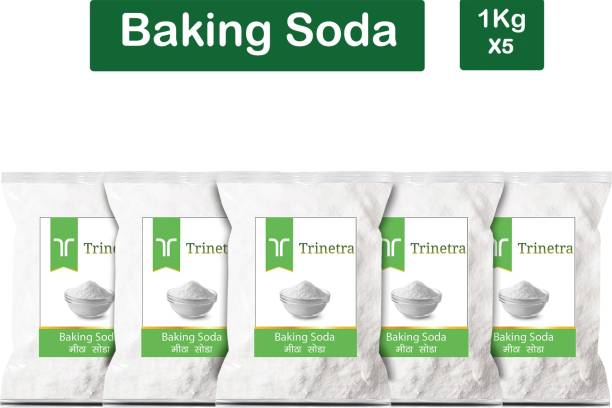 Trinetra Premium Quality Meetha Soda (Baking Soda)-1Kg (Pack Of 5) Baking Soda Powder