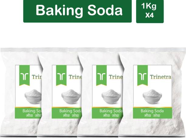 Trinetra Premium Quality Meetha Soda (Baking Soda)-1Kg (Pack Of 4) Baking Soda Powder