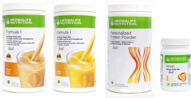 HERBALIFE Weight Loss Combo (Formula 1 Nutritional Shake+Protein Powder+Afresh Energy Drink) Energy Drink