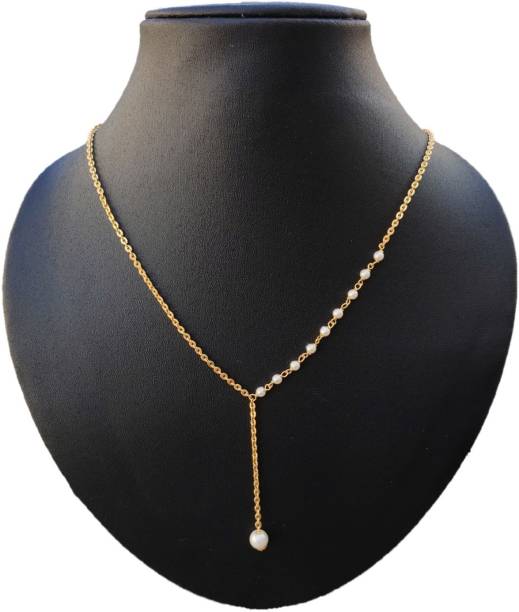 ReNi Enterprise Single Layer Gold Plated Necklace Pearl Gold-plated Plated Brass Necklace