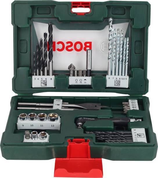 BOSCH 41-piece V-line Drill Bits and Screwdriver Bits Set with Angle Driver Hand Tool Kit