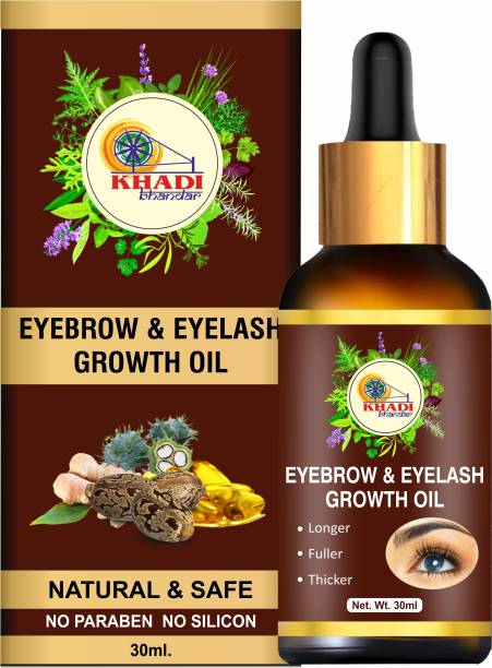 KHADI BHANDAR Eyebrow & Eyelash Growth Oil For Women - Strength with Pure Natural Ingredient 30 ml