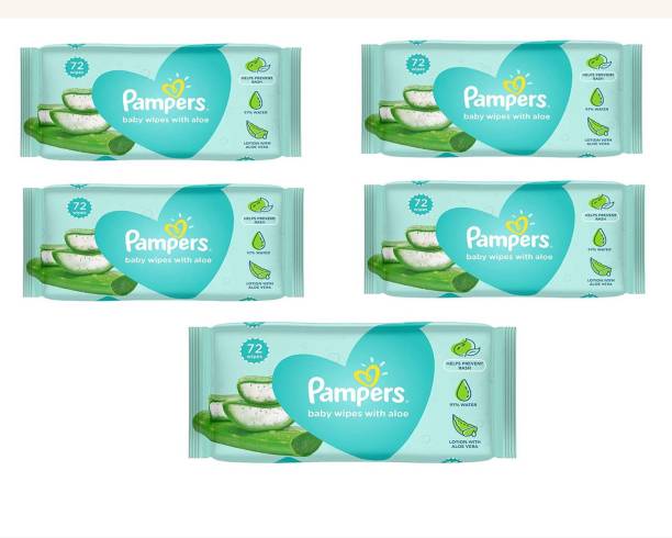 Pampers Baby Wipes With Aloe 72 Wipes combo5