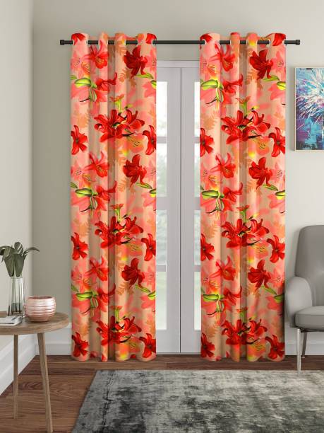 Flipkart SmartBuy 210 cm (7 ft) Polyester Room Darkening Door Curtain (Pack Of 2)