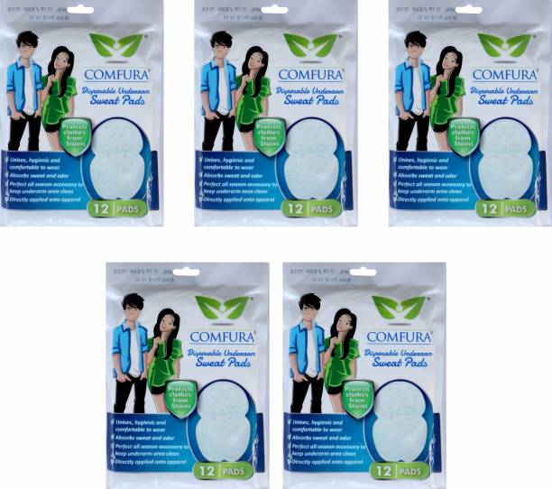 icome COMFURA Disposable Underarm Sweat Pads -60 Pads for Men and Women Sweat Pads