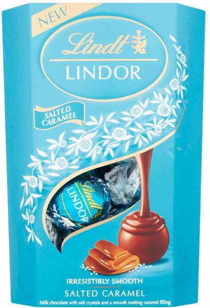 LINDT Lindor Milk Chocolate Salted Caramel Chocolate (IMPORTED) Truffles