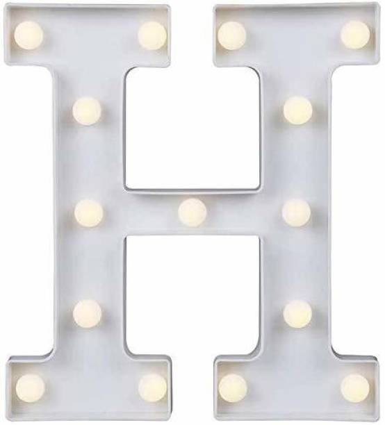 Satyam Kraft Marquee Alphabet Shaped Led Light (H) Pack of 1. Table Lamp