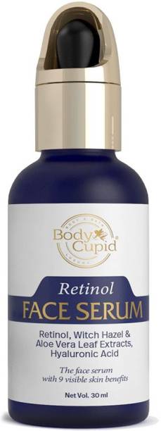 Body Cupid Retinol Face Serum with Hyaluronic Acid, Witch Hazel, & Aloe Extract - 9 Skin Benefits - 30mL