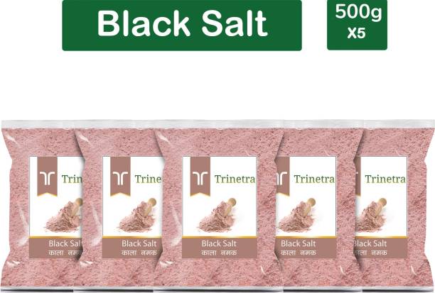 Trinetra Best Quality Black Salt (Kala Namak)-500gm (Pack Of 5) Black Salt