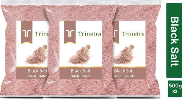 Trinetra Best Quality Black Salt (Kala Namak)-500gm (Pack Of 3) Black Salt