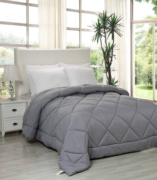 Linenovation Solid Double Comforter for  Heavy Winter