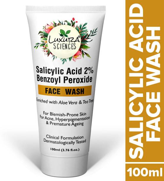LUXURA SCIENCES Salicylic Acid Gel  100ml.Salicylic Acid 2%  For Blemish-Prone Skin, Acne, Hyperpigmentation & Premature Ageing Face Wash