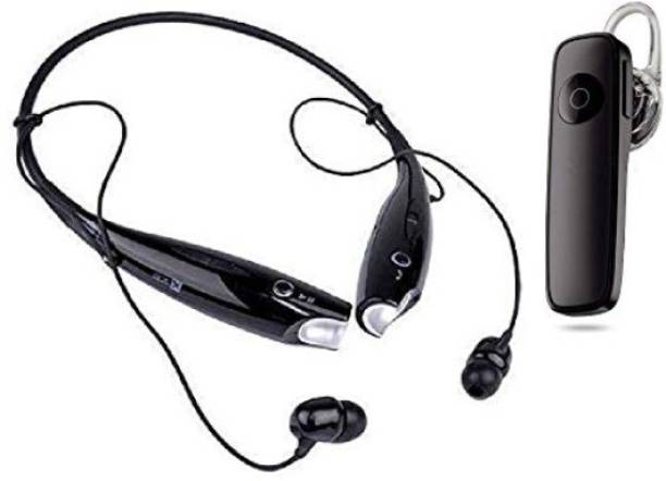 THE MOBILE POINT HBS 730 Wireless Neckband Bluetooth Headphone Combo Offer Bluetooth Headset
