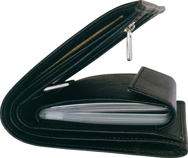 GULLAK Men Casual Black Artificial Leather Card Holder