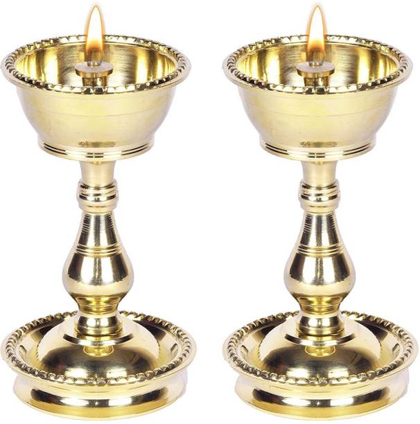 Bhimonee Decor Brass Table Diya Set
