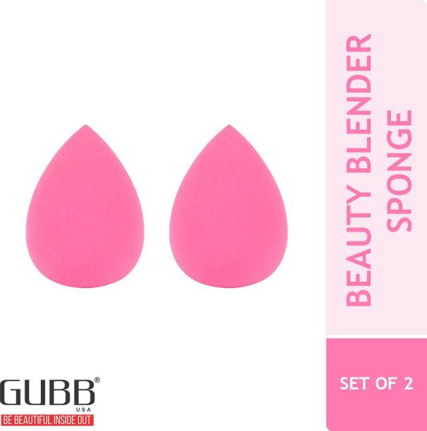 GUBB Professional Makeup Sponge Beauty Blender For Blending Face Makeup, Pink Face Sponge Puff Pack of 2