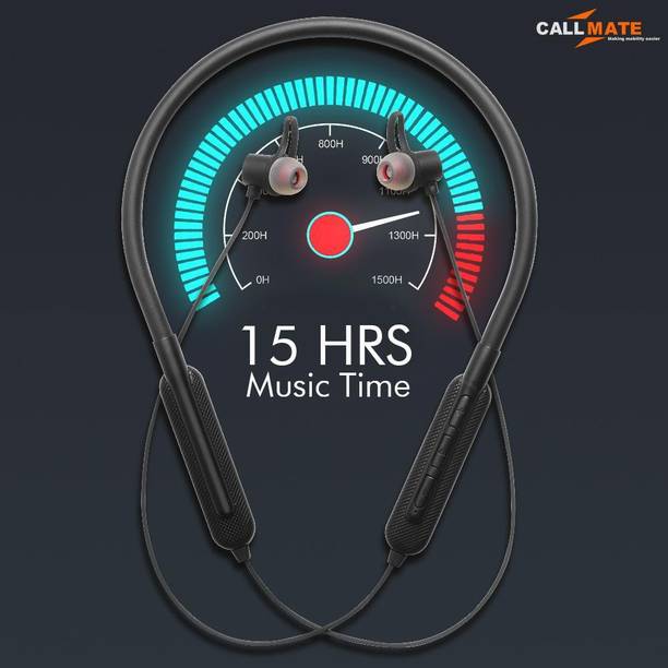 Top headset card cheap price 5stars Flipkart in India 8 Callmate Flex Band Wireless Neckband (15 hours Backup) | TF Card | IPX4 Bluetooth Headset
