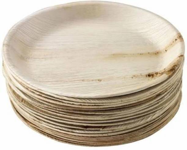 Leaf Tree Disposable Eco-Friendly Areca Palm Leaf Round Shaped Plate 10 inch Dinner Plate