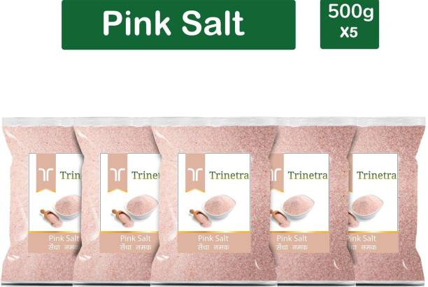 Trinetra Best Quality Pink Salt (Sendha Namak)-500gm (Pack Of 5) Himalayan Pink Salt
