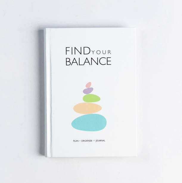 The Journal Lab Find Your Balance Undated Daily Planner and Journal to Schedule Your Day To-Do List and Productivity Tracker and Mood Tracker for Wellness Gratitude Journal with Stickers A5 Journal Designed Pages 300 Pages