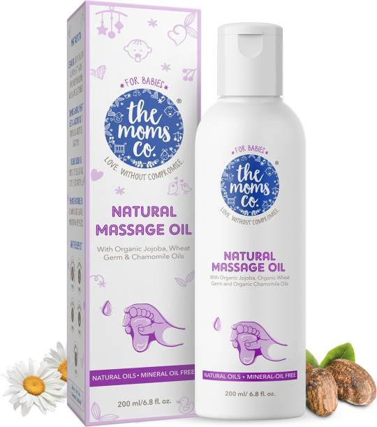 The Moms Co. Natural Massage Oil with 10 Essential Oil|Strengthen Bone & Muscles|Soothes Skin