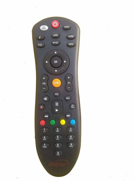 Extrabyte Remote Control Compatible with All Dish TV SD/HD DTH with Recording Set Top Box WITH FREE BATTERIES DISH TV Remote Controller