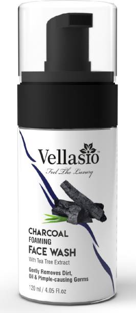 vellasio Charcoal Foaming Facewash With Tea Tree Extract 120 ml Face Wash