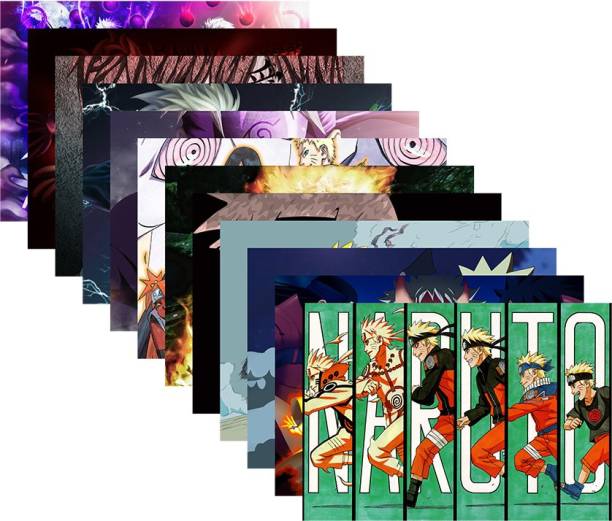 Pack of 12 Naruto Poster | Anime Poster | HD Photos for Wall decor Photographic Paper