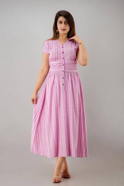 Women Ethnic Dress Pink Dress Price in India