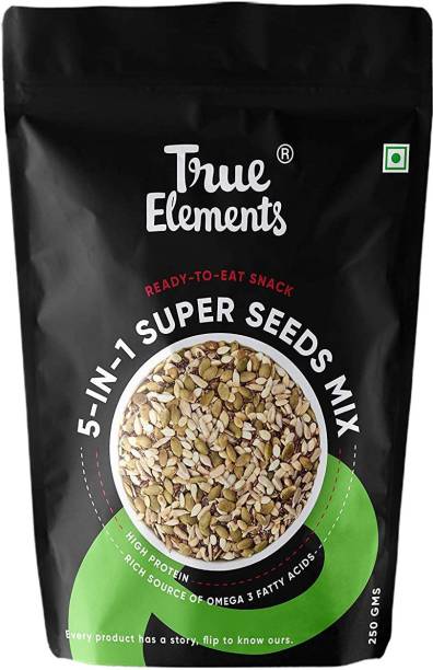 True Elements 5 in 1 Super Seeds Mix - Rich in Protein & Fibre Superfood | Healthy Snacks Mixed Seeds