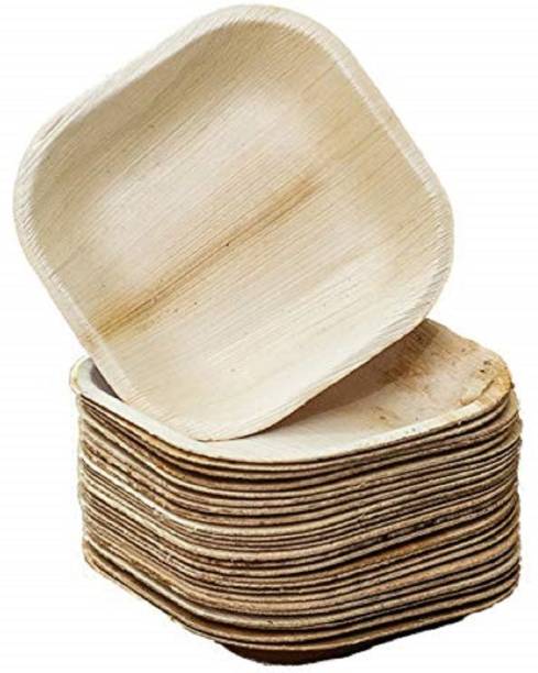Leaf Tree Disposable Eco-Friendly Areca Palm Leaf Square Shaped Plate 4 inch For Events and Functions Dinner Plate