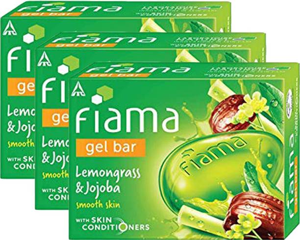 FIAMA Gel Bar Lemongrass And Jojoba Smooth Skin 125gm Pack Of 3