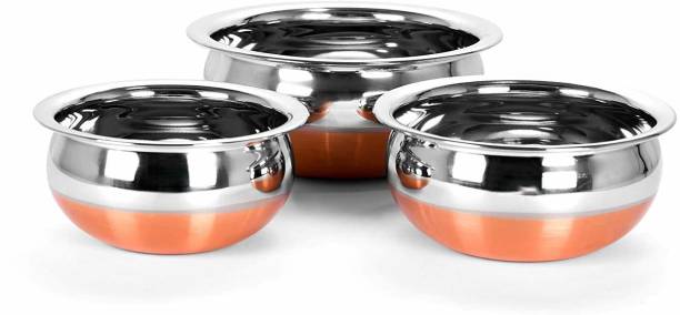 RBGIIT 3 Pic Pasta Bowls Serving Bowls, Stainless Steel Disposable Serving Bowl