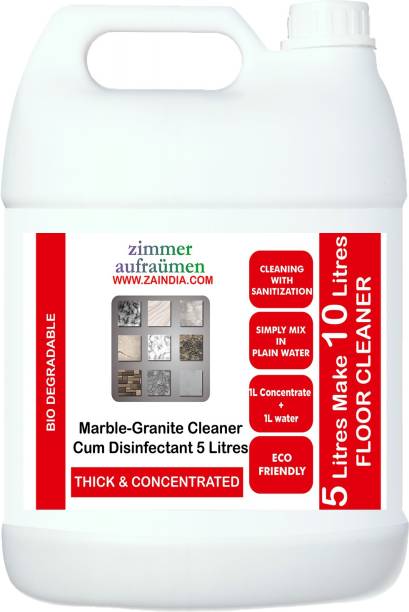 zimmer aufraumen Marble & Granite Shampoo / Floor Cleaner. THICK & CONCENTRATED. 5 Liters MAKE 10 Liters of MARBLE & GRANITE CLEANER. ECONOMICAL. With French Fragrance. Biodegradable & Eco-friendly. Kids & Pets Safe. REGULAR