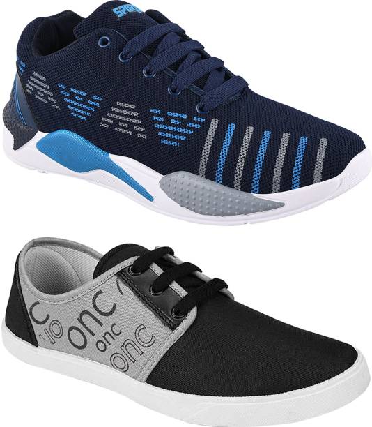Aura Combo Pack of 2 Casual Shoes Sneakers For Men