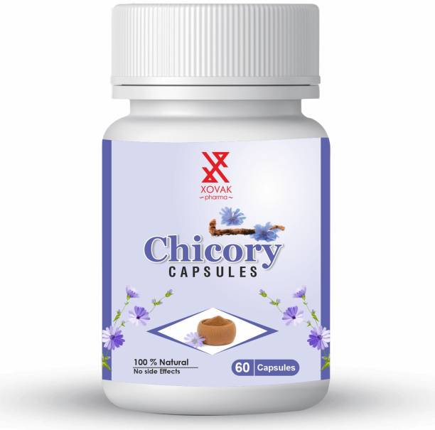 xovak pharma Herbal Chicory Capsules For Liver Tonic, Digestive Health, Helps In Candida