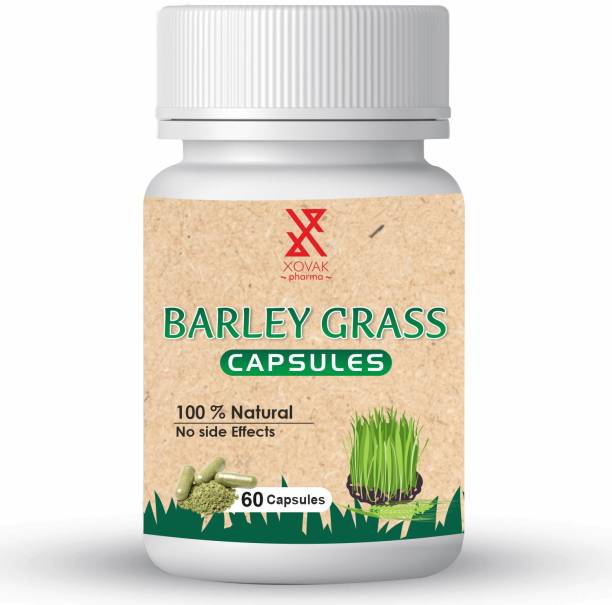 xovak pharma Herbal Barley Grass Capsules For Immune System, Constipation & Beautiful Skin