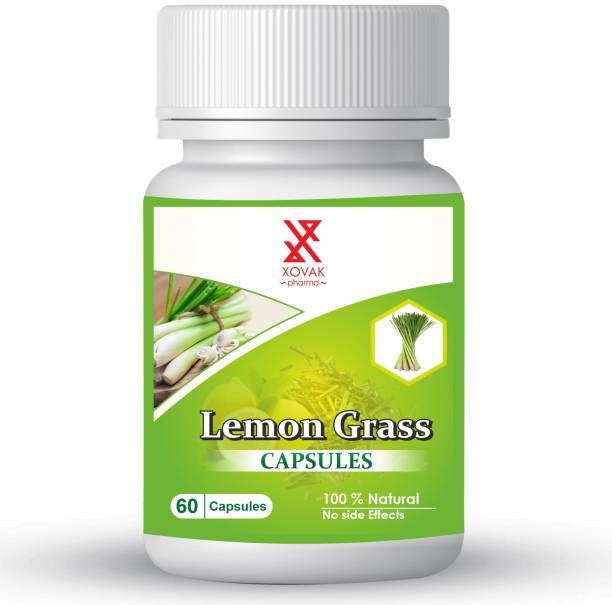 xovak pharma Herbal Lemon Grass Capsules For Anxiety, Common Cold, Cough, Diabetes, Epilepsy