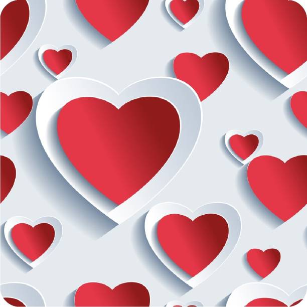 WallWear Red and White Heart Extra Large Self Adhesive Sticker