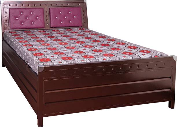 ROYAL METAL FURNITURE Mattress Not Included Textured Metal Single Hydraulic Bed