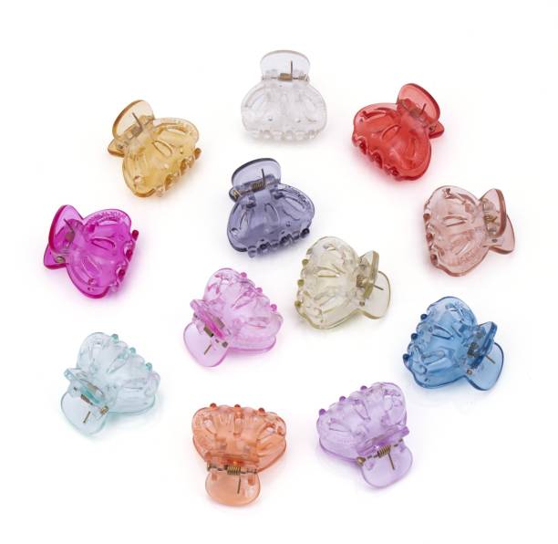 Sukkhi Lovely Butterfly Hair Clip Hair Accessories for Women and Girl (Pack of 12) (Size : S) Hair Claw