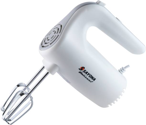Hb Mall India 300-Watt Hand Mixer Beater Blender Electric Cream Maker for Cakes with Base 5 Speed Control and 2 Stainless Steel Beaters, 2 Dough Hooks 300 W Hand Blender, Electric Whisk, Stand Mixer