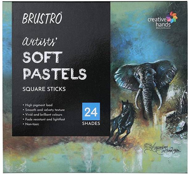 BRuSTRO Artists' Soft Pastels Set of 24