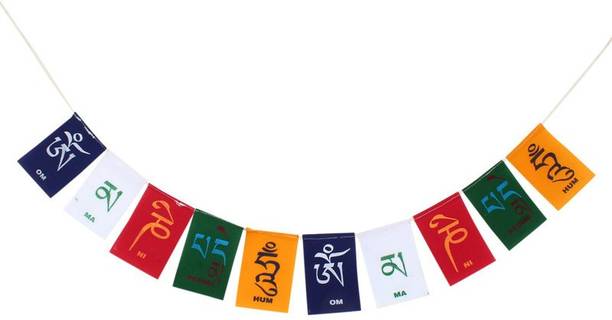 PARTY MIDLINKERZ Tibetan Prayer Flags Rectangle Car Window Flag Flag