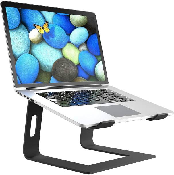 ELV DIRECT Ergonomic Aluminum Laptop Mount Computer Stand,Ventilated Overheat Protection Detachable Laptop Riser Holder Laptop Stand
