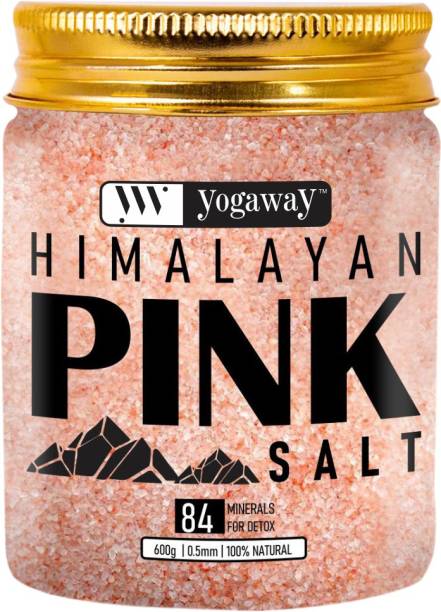 YOGAWAY Pink Salt with 84 Minerals For Cooking |100 % Natural | 600g Rock Salt