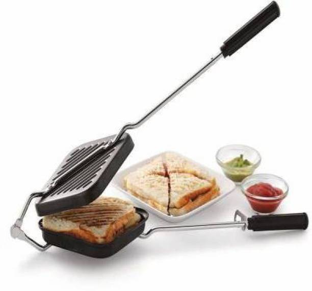 Flawless by 0 Premium Non-Stick Aluminium Grill Sandwich Toaster/Sandwich Maker/Gas Toaster/Gas Griller/Griller/Bread Griller/Instant Toaster Maker Toast, Grill, Waffle