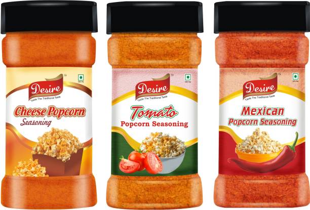Desire Foods Popcorn Seasonings Combo (Cheese,Tomato & Mexican)