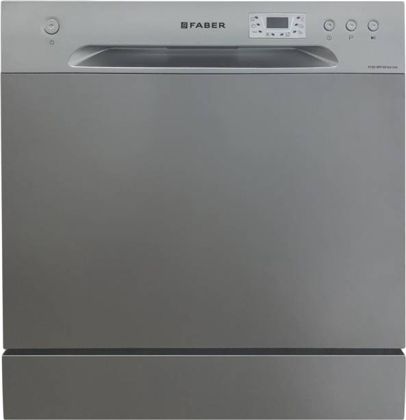 FABER FFSD 6PR 8S ACE INOX Free Standing 8 Place Settings Intensive Kadhai Cleaning| No Pre-rinse Required Dishwasher